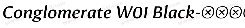 Conglomerate W01 Black字体转换